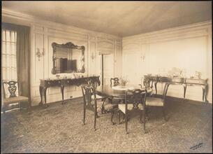 [Residence. Interior, dining room.]