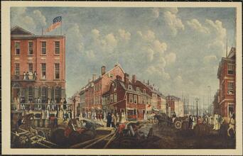 [Tontine Coffee House, Wall and Water Streets, New York, 1797.]