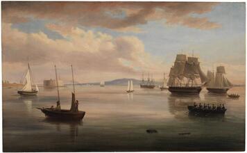 View of New York Harbor from the Battery
