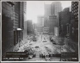 42nd St. Side [Lincoln Building construction.]