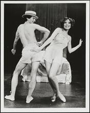[Martin Vidnovic and Diana Rigg in a dress rehearsal for "Colette".]