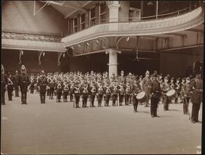 Schools, Sergeants, Cadets Drilling in Armory.