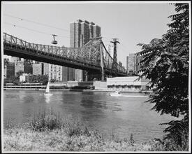 [Queensboro Bridge and Roosevelt Island Tramway.]