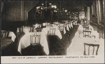 Part View of Luchow's German Restaurant.  Fourteenth St., New York.