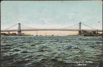 The Williamsburg Bridge, East River, New York.