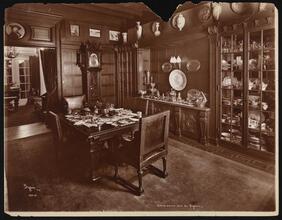 Portrait, Lillian Russell at Home, Interiors of Residence.