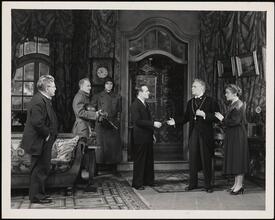 ["The Moon is Down" theater still.]