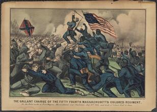 The Gallant Charge of the Fifty Fourth Massachusetts (Colored) Regiment.