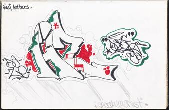 Just Letters... [Page in Daze's black book.]