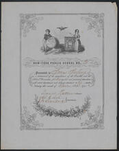 [Testimonial to regular and punctual attendance, correct deportment and diligent attention to study.]
