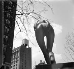 [Statue in garden.]