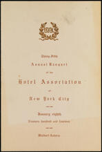Thirty-fifth Annual Banquet of the Hotel Association of New York City