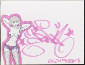 [Page in sketchbook belonging to Lady Pink.]