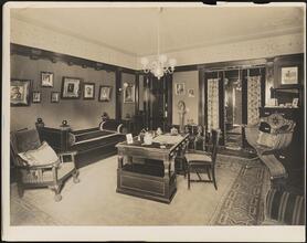 [Residence. Interior, office.]