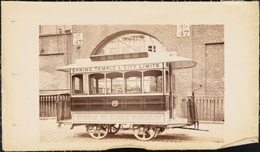 Cable Cars [Temple Street Cable Railway No. 8 streetcar, Spring, Temple & City Limits, Los Angeles, California.]