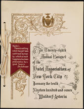The Twenty-eighth Annual Banquet of the Hotel Association of New York City