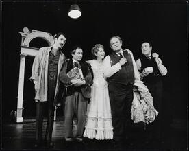 ["Break a Leg" theater still.]