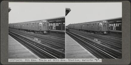 10175405. 8th Ave. Train at 30th Ave. Station, Astoria "L".