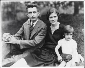 Portrait of John Albok and his wife Ilona and daughter Ilona Jr., Central Park