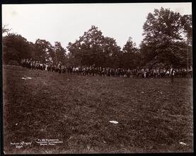 Public School 105 from Manhattan at the vacation playgrounds in Bronx-Park. August 19th 1902.