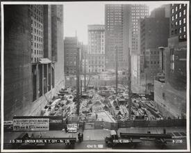 42nd St. Side [Lincoln Building construction.]