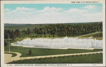 "New York City Water Supply."  Aerating the Water, Ashokan Dam, Catskill Mountains, N.Y.
