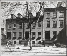 [Brick houses at 155, 157, and 159 Willow Street.]