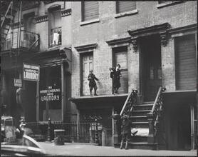 Climbing Boys in a Gun Shoot-Out.