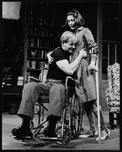 [Donald Madden as Jason Sample and Sharon Laughlin as Kathy Lacey in "One by One".]