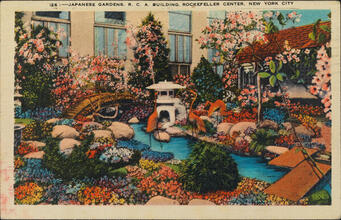 Japanese Gardens, R. C. A. Building, Rockefeller Center, New York City.