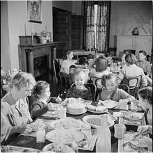 Orphanage [Eating a meal.]