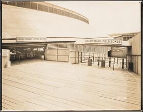 West 155th Street and Eighth Avenue. Polo Grounds. Entrance turnstiles