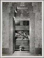 60 Wall Street [70 Pine Street.] Cities Service Company. Interior, double deck elevators