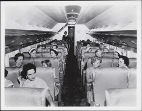 [Passengers on a Eastern Airlines flight.]