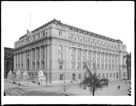 Bowling Green. New York U.S. Custom House, general exterior from N.W.