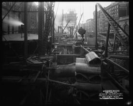 Woolworth Building, Looking West From Broadway [Construction zone.]