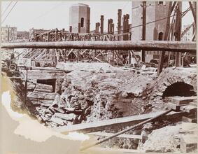 [Construction of the 74th Street power station.]