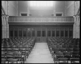 155th Street at the S.E. corner of Broadway. Chapel of the Intercession, screen in front gallery, interior.