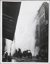 [Fighting a fire.]