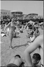 [People at Coney Island beach.]