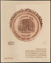 Dinner of the Twenty-ninth Street Members of the Engineers Club Commemorative of the Opening of the First Clubhouse