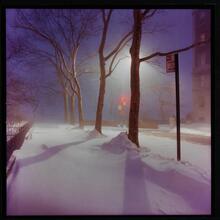 Off Sutton Place in the blizzard of 1983