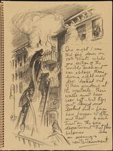 One night I saw this fire down on 59th St...  [Don Freeman's Newsstand.]