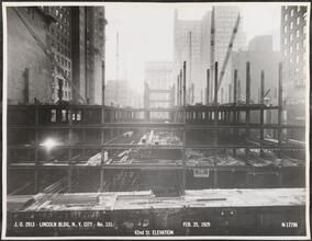42nd St. Elevation [Lincoln Building construction.]