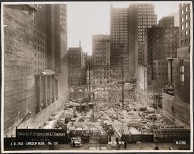 42nd St. Side [Lincoln Building construction.]