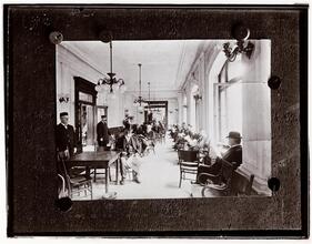Interior -- reading room in Mills House no. 1.