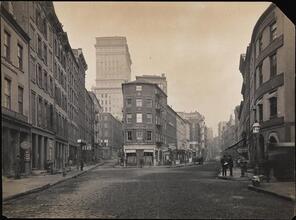 [Maiden Lane and Liberty Street, Old Strackerjan Restaurant.]