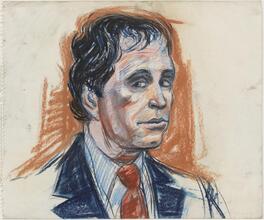 [Portait of Andrew Crispo during his trial.]