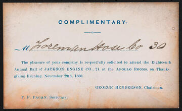 Eighteenth Annual Ball of Jackson Engine Co., 21
