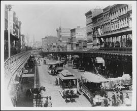 [Bowery, looking north from Canal Street.]